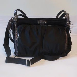 NWOT Womens MZ Wallace Bedford Moto Black Gunmetal Crossbody Shoulder Handbag *